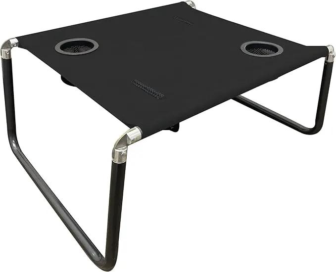 Neso Portable Beach Table with Cup Holders, Cell Phone Pockets, Lightweight for Picnics and Parks (Black) by GreenHaven Gardens