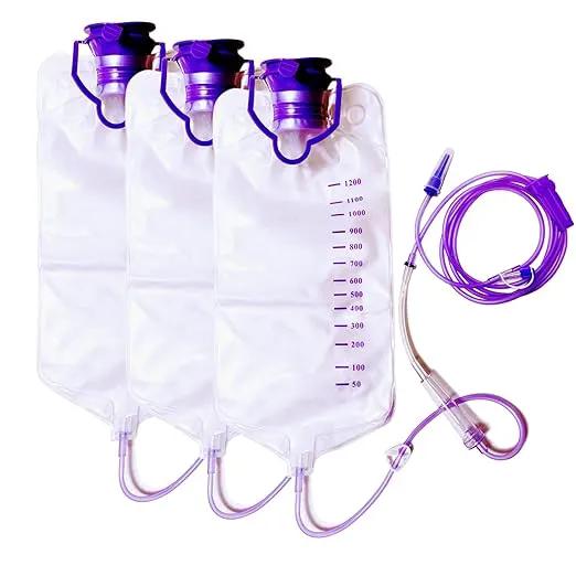 Water Drip Bags,1200ml Nutrition Bag Fluid Dripper Supply with Large Bore & Tube for Plants, 3 Pcs by GreenHaven Gardens