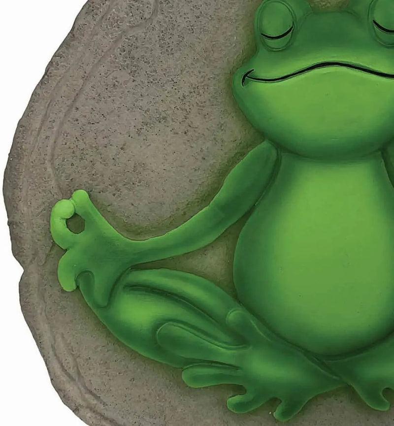 Spoontiques - Garden Décor - Yoga Frog Stepping Stone - Decorative Stone for Garden by GreenHaven Gardens