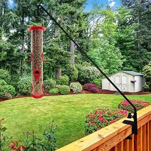 ERYTLLY Extended Reach Deck Hook Wall Pole Wall Mounted Deck Hook Extensible and 43 inch Wall Bracket for Hanging Bird Feeder,Plants,Wind Chimes,Lanterns 2 Packs by GreenHaven Gardens