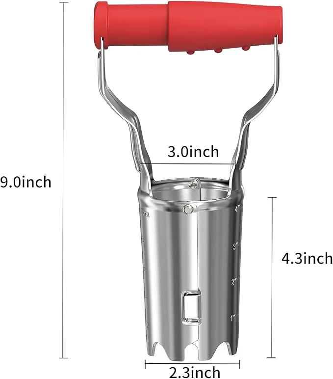 FLORA GUARD Bulb Planter with Depth Markers - Automatic Soil Releasing Seed Bulb Transplanter for Planting/Digging Tulips, Daffodils, Dahlias and More by GreenHaven Gardens