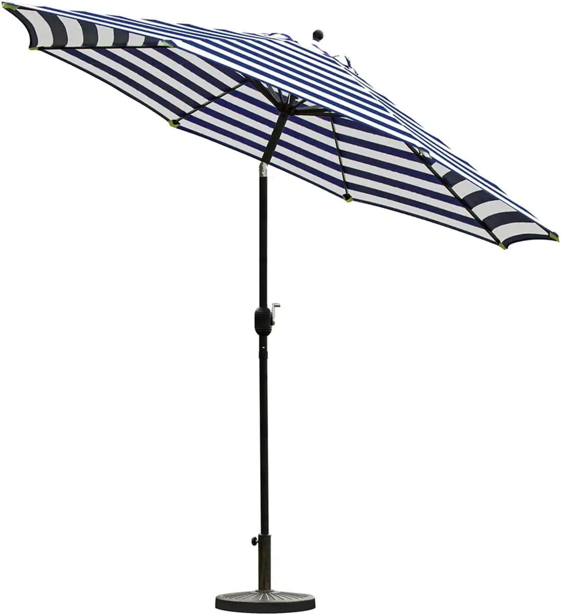Sunnyglade 9' Patio Umbrella Outdoor Table Umbrella with 8 Sturdy Ribs (Blue and White) by GreenHaven Gardens