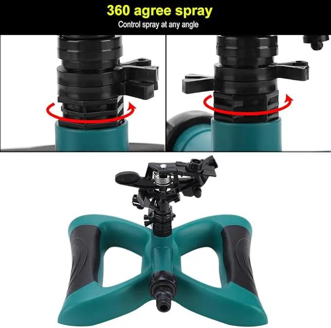ViaGasaFamido Lawn Sprinkler Automatic Rotary Sprinkler 360° Rotating Sprinkler Irrigation System Large Coverage Area for Watering Garden Yard Trees Shrubs by GreenHaven Gardens