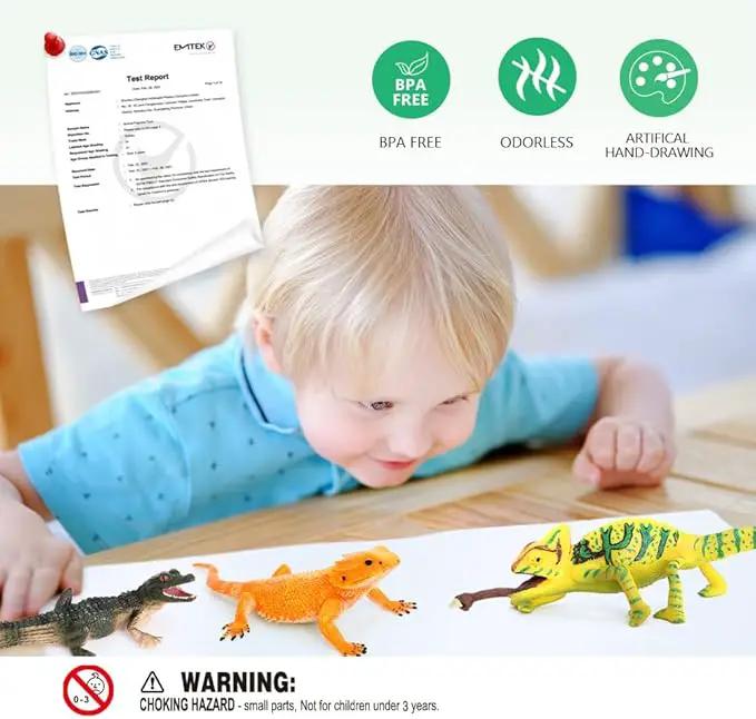 Volnau Animal Figurines Snake Toys 11PCS Reptile Figures Cold Blooded Amphibians Lizard Zoo Pack for Toddlers Kids Christmas Decoration Gift by GreenHaven Gardens