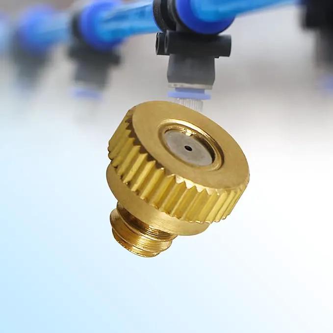 Aopin G 3/16 Brass Misting Nozzles 0.8mm / 0.03" Orifice Atomizing Mister Sprayer Nozzle Suitable For Outdoor Cooling,Garden Irrigation,Fountain, Crop Nutrient Injection, Greenhouse 8 Pcs by GreenHaven Gardens