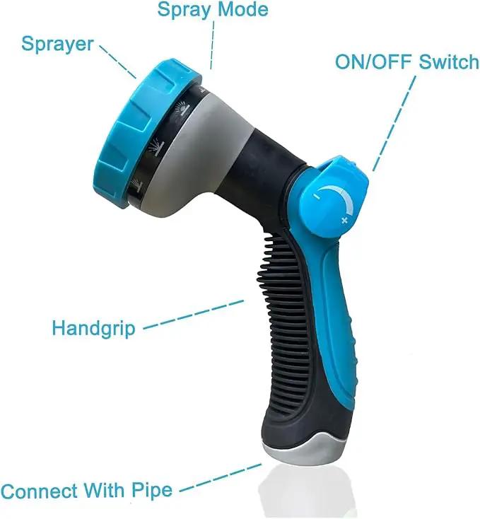 150Ft Non-Expandable Garden Hose, Flexible Water Hose with 10-Pattern Spray Nozzle, Lightweight Hose Pipe, Kink-Free, Leak-Proof, 3/4" Solid Metal Fittings by GreenHaven Gardens