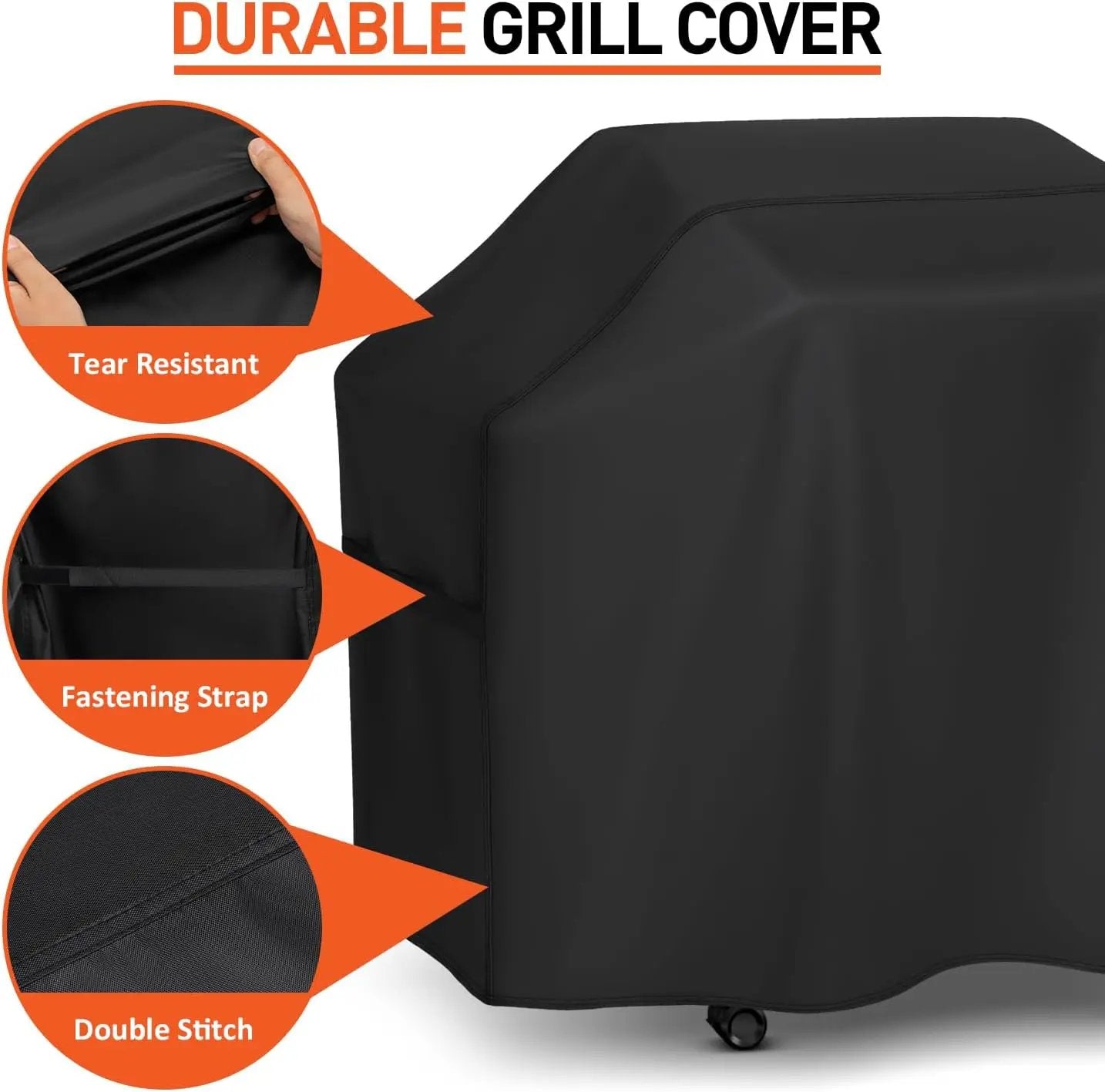 65 Inch Grill Cover Waterproof and Fade Resistant Barbecue Gas Grill Covers for Outside, All Weather Protection Compatible with Weber Char Broil Nexgrill and More Grills by GreenHaven Gardens
