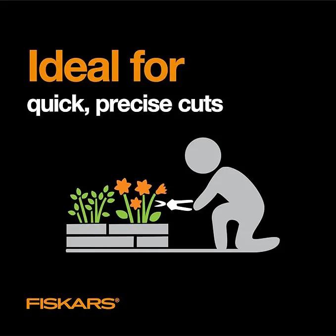 Fiskars 6" Pruning Scissors (2-Pack) for Flowers, Buds, Weeds and Small Plants, Garden Snips with Resin Resistant Nonstick Stainless Steel Blades, Gardening Trimmers with Comfortable Handle by GreenHaven Gardens