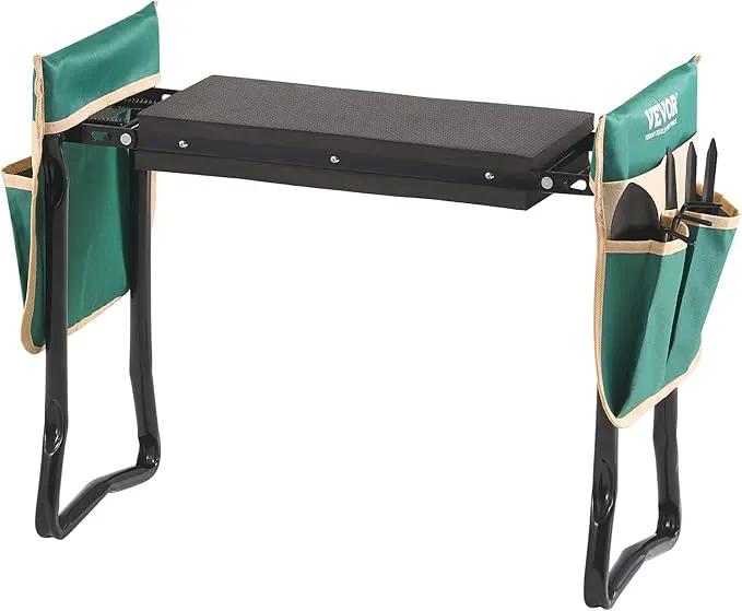 VEVOR Folding Garden Kneeler and Seat Heavy Duty, Widened 8" EVA Foam Pad, Portable Garden Stool with Tool Bags, Gardening Bench to Relieve Knee & Back Pain, Great Gifts for Seniors, Women, Parents by GreenHaven Gardens