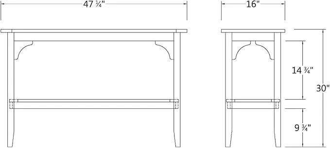 Cambridge Casual Indonesian Teak Auburn Outdoor Console Table, Natural by GreenHaven Gardens