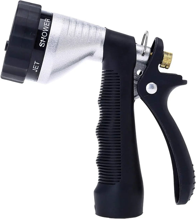 GREEN MOUNT Water Hose Nozzle Spray Nozzle, Metal Garden Hose Nozzle with Adjustable Spray Patterns, Perfect for Watering Plants, Washing Cars and Showering Pets by GreenHaven Gardens