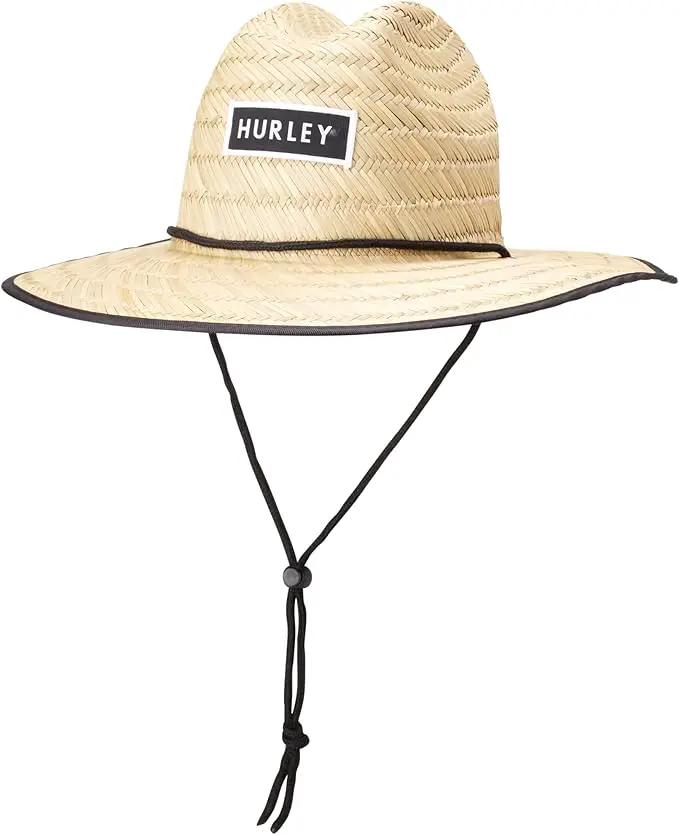 Hurley Men's Straw Hat - Bayside Lifeguard Straw Sun Hat by GreenHaven Gardens
