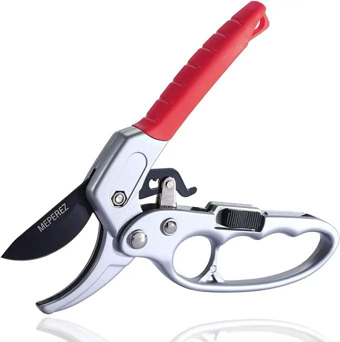 Garden Clippers, Premium Germany Pruners, Work 3 Times Easier, Professional Pruning Shears, Cutting Rose, Flower, Hedge, Stem, Sharp Scissors Gardening Tools, Arthritis Weak Hand Snips by GreenHaven Gardens