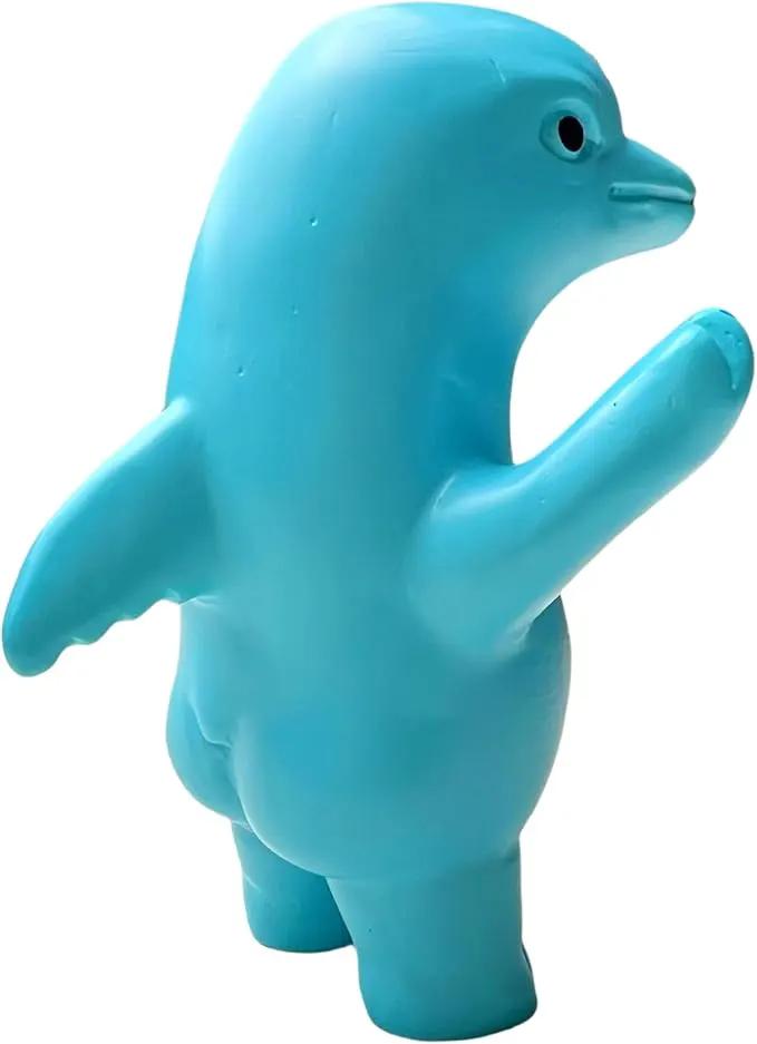 Jxueych Rebellious Dolphin Figurine, Standing 3.5 Inch Resin Garden Statue – The Cutest Blend of Cuteness and Rebellion! by GreenHaven Gardens