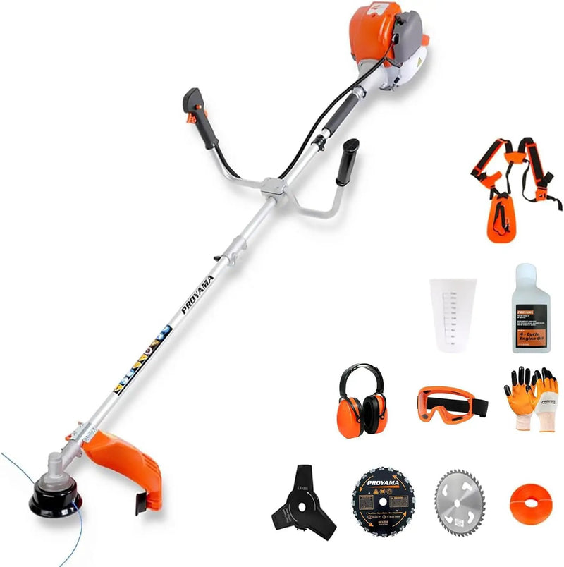 PROYAMA 40cc Gas Powered Brush Cutter, 4-Cycle Weed Eater, 3 in 1 Dual Line Gas String Trimmer and Grass Trimmer, Weed Wacker Extreme Duty… by GreenHaven Gardens