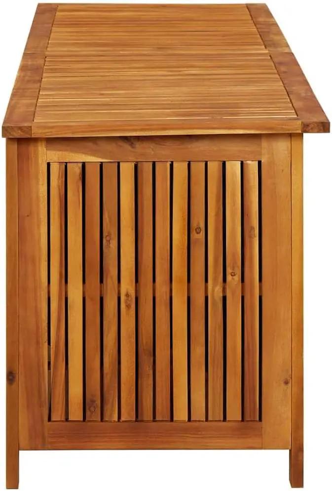 vidaXL Outdoor Storage Box, [Load Capacity Gallon] Deck Box with Gas-Lift Lid, Storage Chest with Water-Resistant Zippered Bag Inside, 68.9''x19.7''x22.8'', Solid Acacia Wood by GreenHaven Gardens