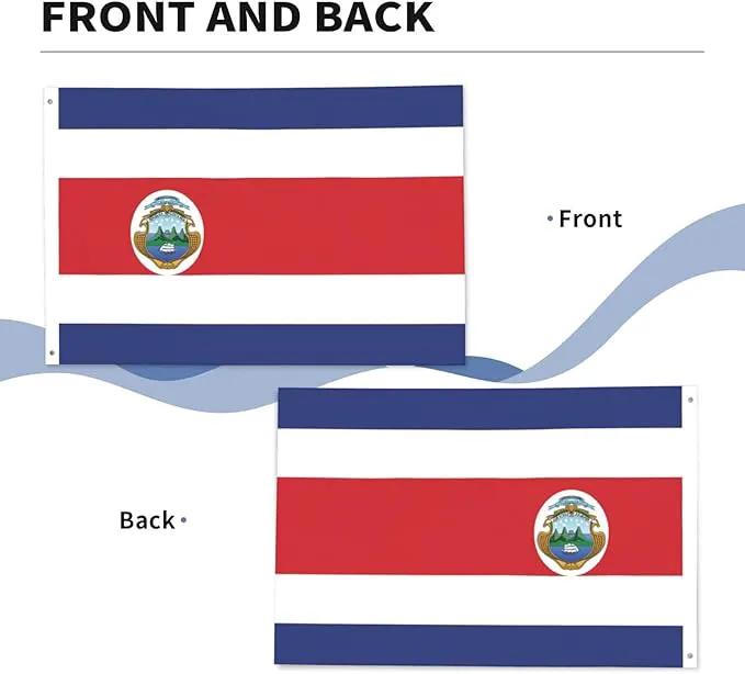 Costarica Flag Garden Yard House 2x3 ft Flags Double Sided Print Banner Indoor Outdoor Party Home Decorations for Boat Dorm House Balcony by GreenHaven Gardens