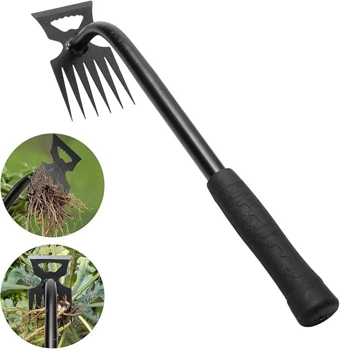 Gardening Hand Weeder Tools, Weeding Artifact Uprooting Weeding Tool, Durable Manganese Steel Hand Weeder Tool, Manual Multifunctional Weeders Gardening Tools for Yard and Garden (6 Teethes) by GreenHaven Gardens
