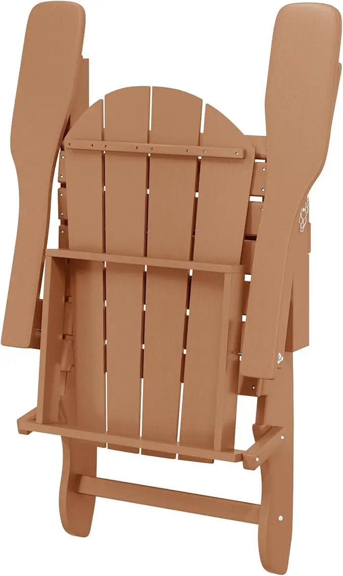 Westin Outdoors Laguna WO Home Outdoor Adirondack Folding Chair Lounger Seat Traditional Retro Home Furniture for Beach, Balcony, Backyard, Lawn, Patio, Pool, Deck, Garden (Teak) by GreenHaven Gardens