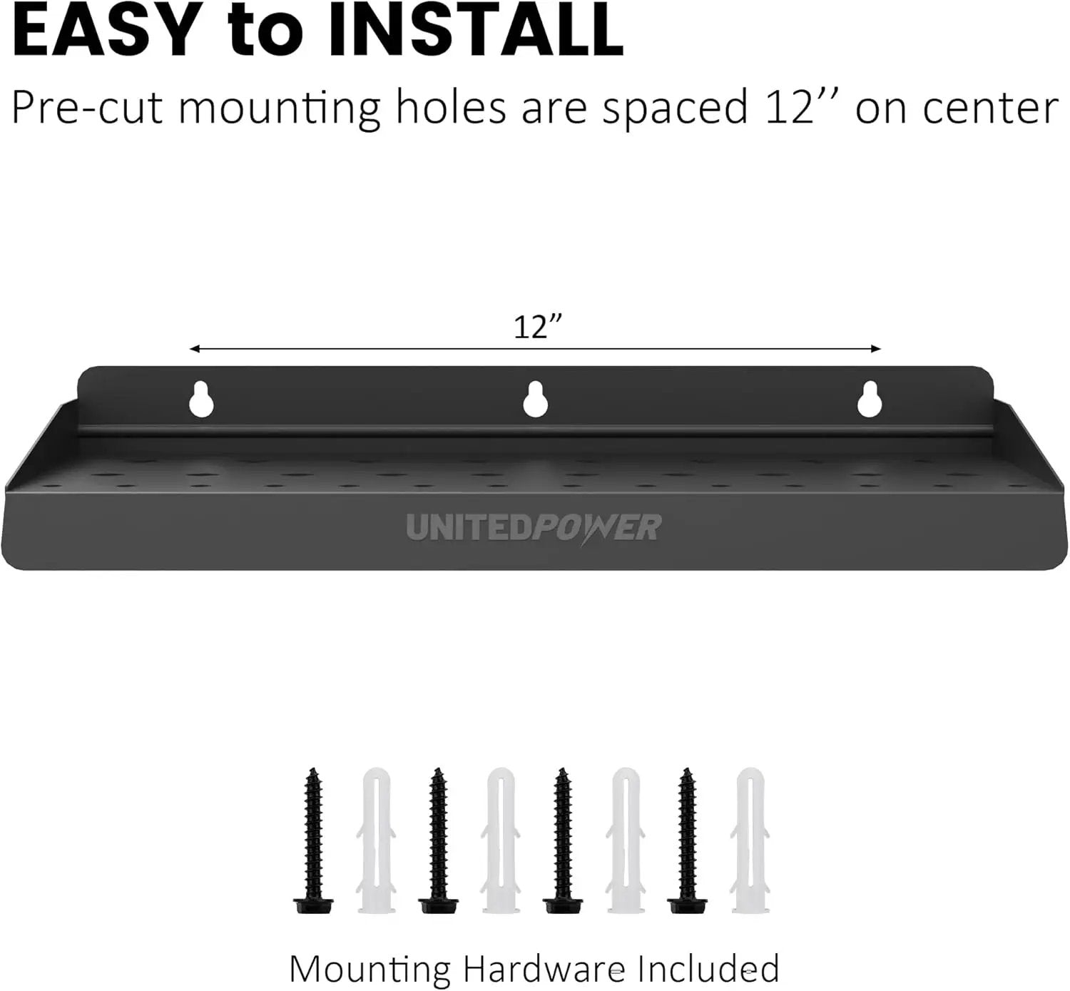 UNITEDPOWER Screwdriver Holder, Wall Mount Storage Rack Organizer for Workshop, Shed, Garage, Home, Stores up to 32 Screwdrivers or Small Tools by GreenHaven Gardens