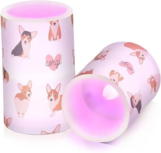 Vdsrup Flameless Candles Set of 2 Funny Welsh Corgi LED Candles with Timer Battery Operated Dog Candle Lights Flickering with Remote for Home Bedroom Decor by GreenHaven Gardens