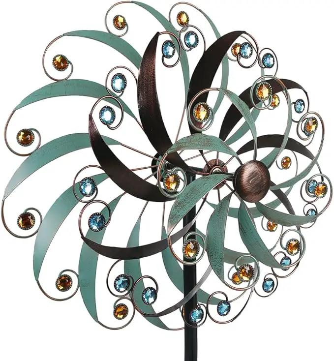 Stargarden Large Metal Wind Spinners for Outdoor, Metal Yard Art Wind Sculptures & Spinners for Yard and Garden Decorations (20x80 Inches) by GreenHaven Gardens