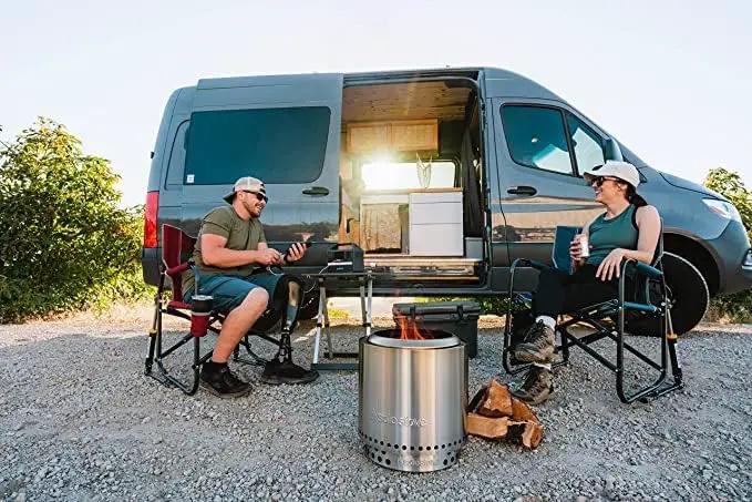 Solo Stove Ranger 2.0 with Stand - 15 Inch Smokeless Portable Fire Pit - Lightweight Outdoor Fireplace with Removable Ash Pan, Stainless Steel, Carry Case Included, Ideal for 2-4 People, 16.5 lbs by GreenHaven Gardens