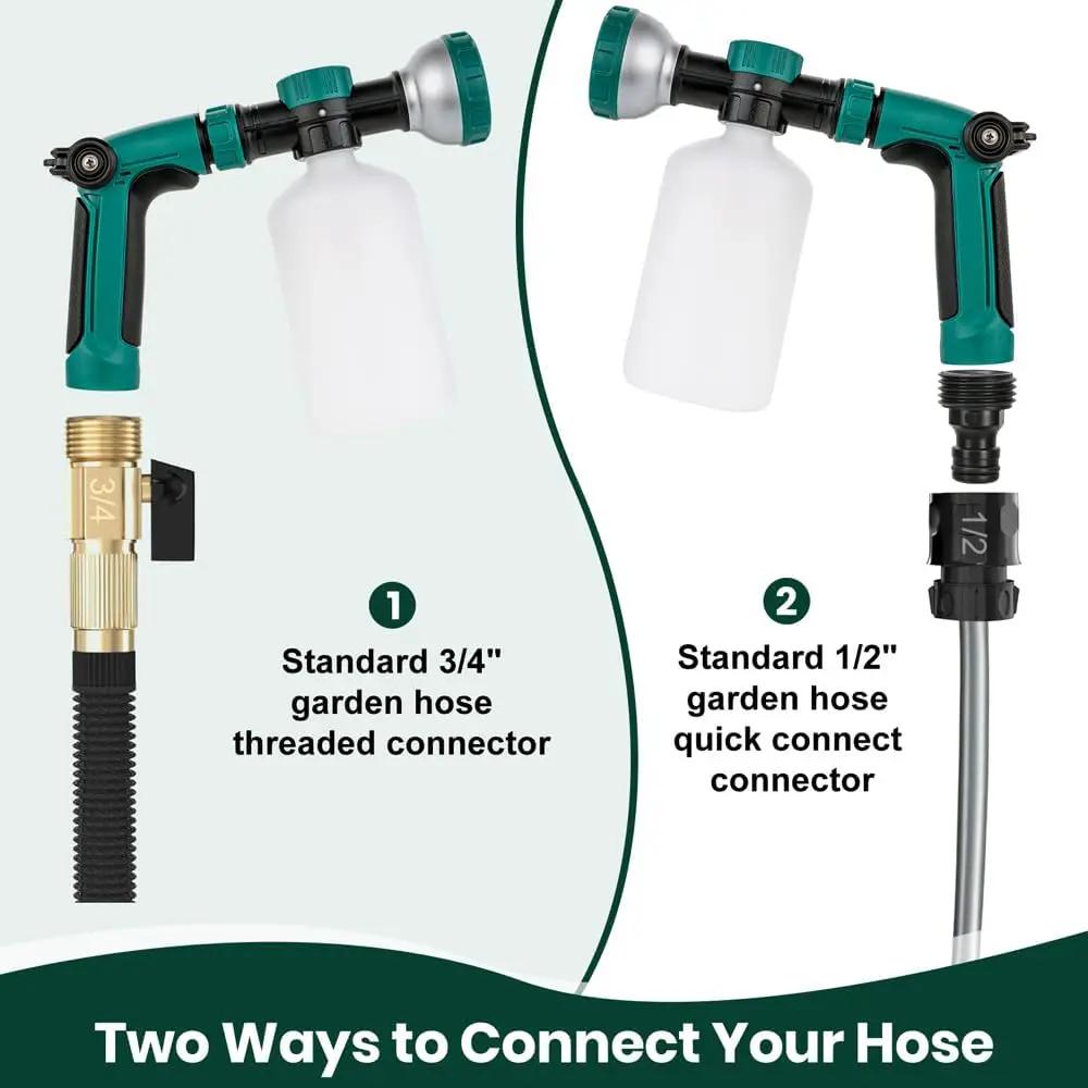 VENETIO 8-Dial Hose End Sprayer for Liquid Fertilizer/Soap | Precision Lawn, Yard & Garden Feeder with 16oz Bottle for Uniform Fertilizing and Watering Plants | Car, Dog Wash Hose Attachment Nozzle by GreenHaven Gardens