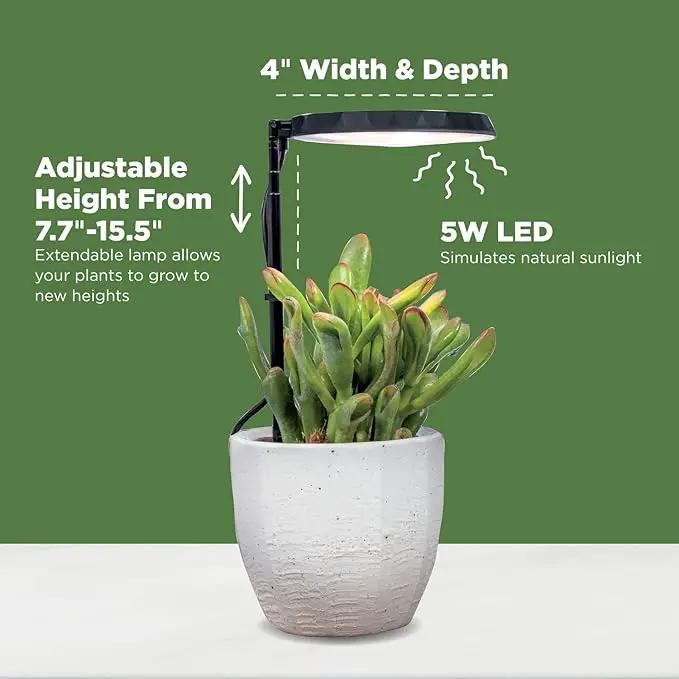 AeroGarden Stem Grow Light for Indoor Plants, Grow Live Plants Anywhere in The Home, Adjustable Light Modes, Black (Only Light) by GreenHaven Gardens
