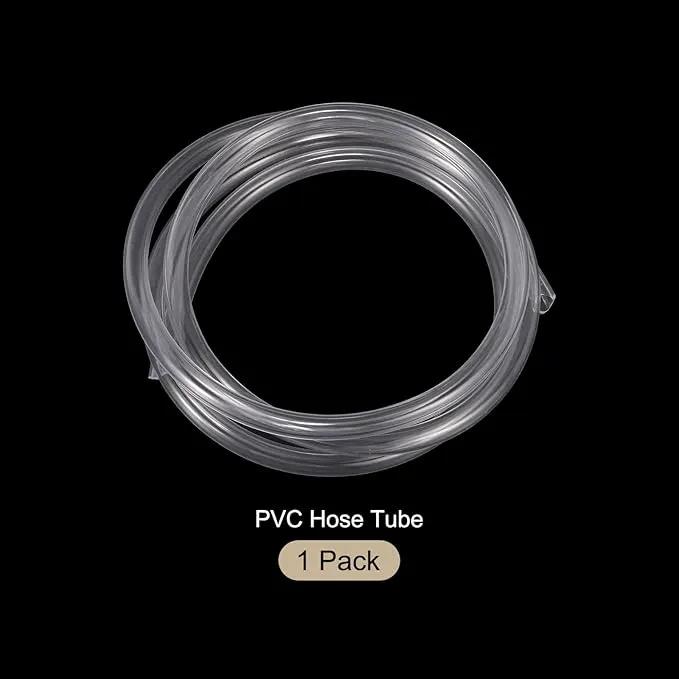 1/4" x 3/8" Clear Plastic PVC Tubing 5ft Flexible Vinyl Tube, [for Garden Irrigation, Water Hose, Fish Tank, Aquarium] - 6.4x9.5mm by GreenHaven Gardens