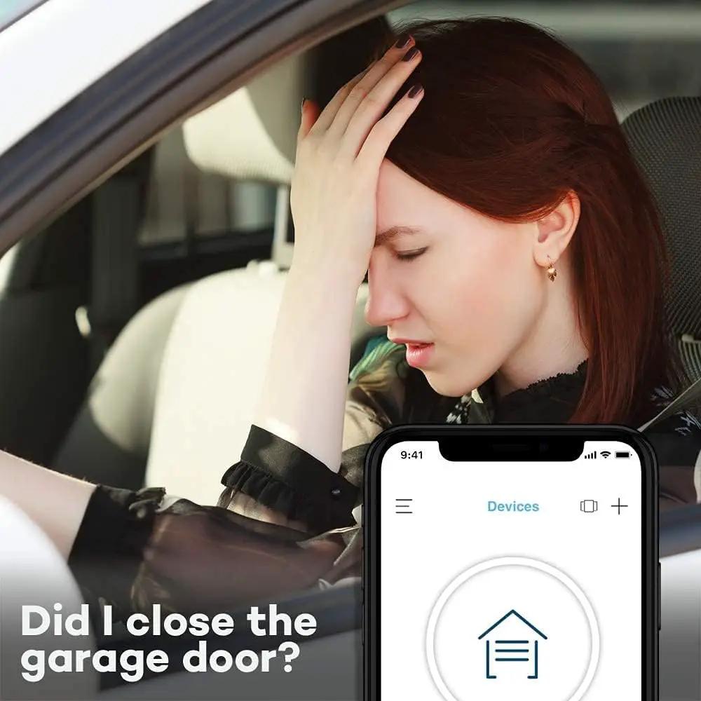 CHAMBERLAIN Smart Garage Control - Wireless Garage Hub and Sensor with Wifi & Bluetooth - Smartphone Controlled, myQ-G0401-ES, White by GreenHaven Gardens