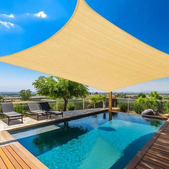 Amagenix Outdoor Sun Shade Canopy, 13X20 FT Sand UV-Blocking Awning for Patio, Garden & Backyard - Custom Size by GreenHaven Gardens