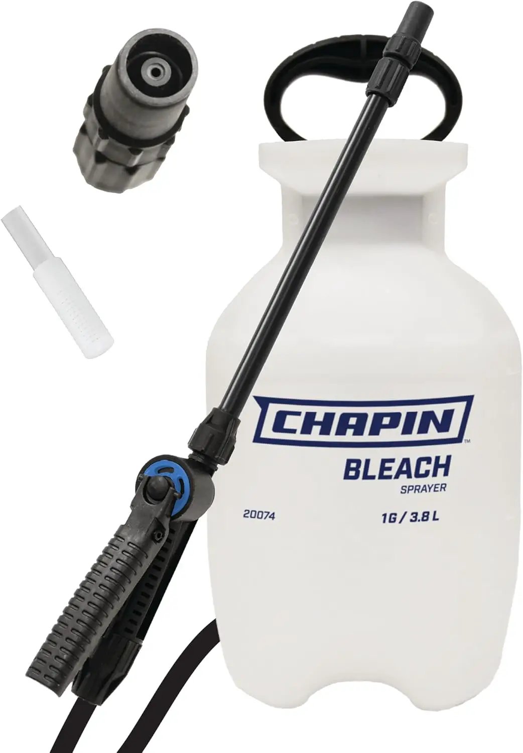 Chapin 20074: Made in The USA Disinfectant Bleach Sprayer, 1-Gallon, Adjustable Cone Nozzle, Compatible with Bleach Solutions and Fungicides, Bonus Spray Shield, Translucent White by GreenHaven Gardens