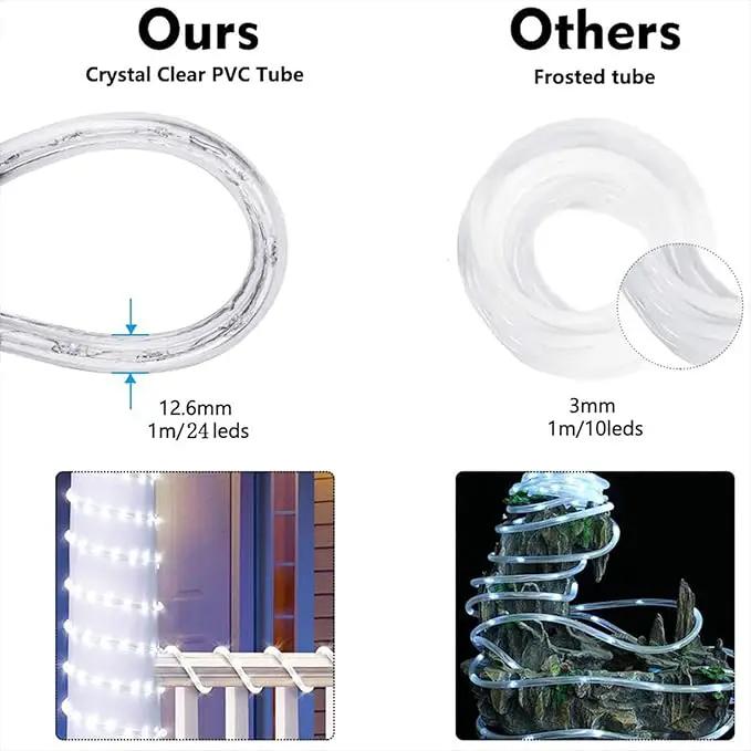 100ft LED Rope Lights Outdoor, 720 LED Connectable and Flexible Tube Lights with 8 Modes, Waterproof LED Rope Lighting for Garden, Patio, Pool, Bedroom, Party, Indoor Outdoor Decoration (Purple) by GreenHaven Gardens