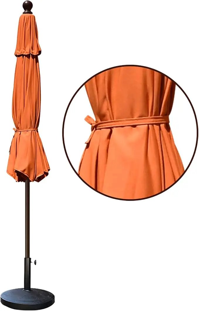 EliteShade USA 10-Year-Non-Fading 9Ft Market Umbrella Patio Umbrella Outdoor Table Umbrella with Ventilation, Rust by GreenHaven Gardens