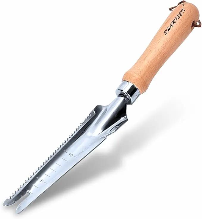 SHANFEEK Weed Puller Crack Weeder Weed Remover Tool for Yard Hoe Gardening Tools Stainless Steel One-Piece Molding (I-Type) by GreenHaven Gardens
