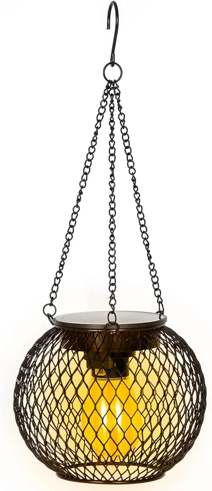 Solar Lanterns Outdoor, Brighter Metal Solar Hanging Lanterns, IP65 Waterproof Solar Lights Outdoor, Gardening Gifts & Decor for Garden Yard Patio Pathway by GreenHaven Gardens