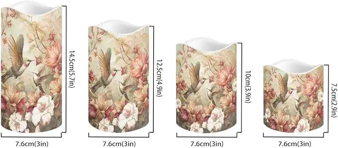 Ystardream Hummingbird Flameless Candle with Remote Control and Timer,Battery Operated Led Candle for Festival Celebration Home Decor,4 Pack Set by GreenHaven Gardens