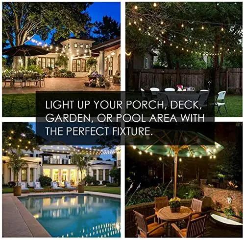 SUNTHIN White String Lights, 144FT(3 Pack 48ft) White Outdoor Lights with Shatterproof LED Bulbs for Patio, Garden, Backyard, Porch, Cafe, Deck, Wedding, Party by GreenHaven Gardens