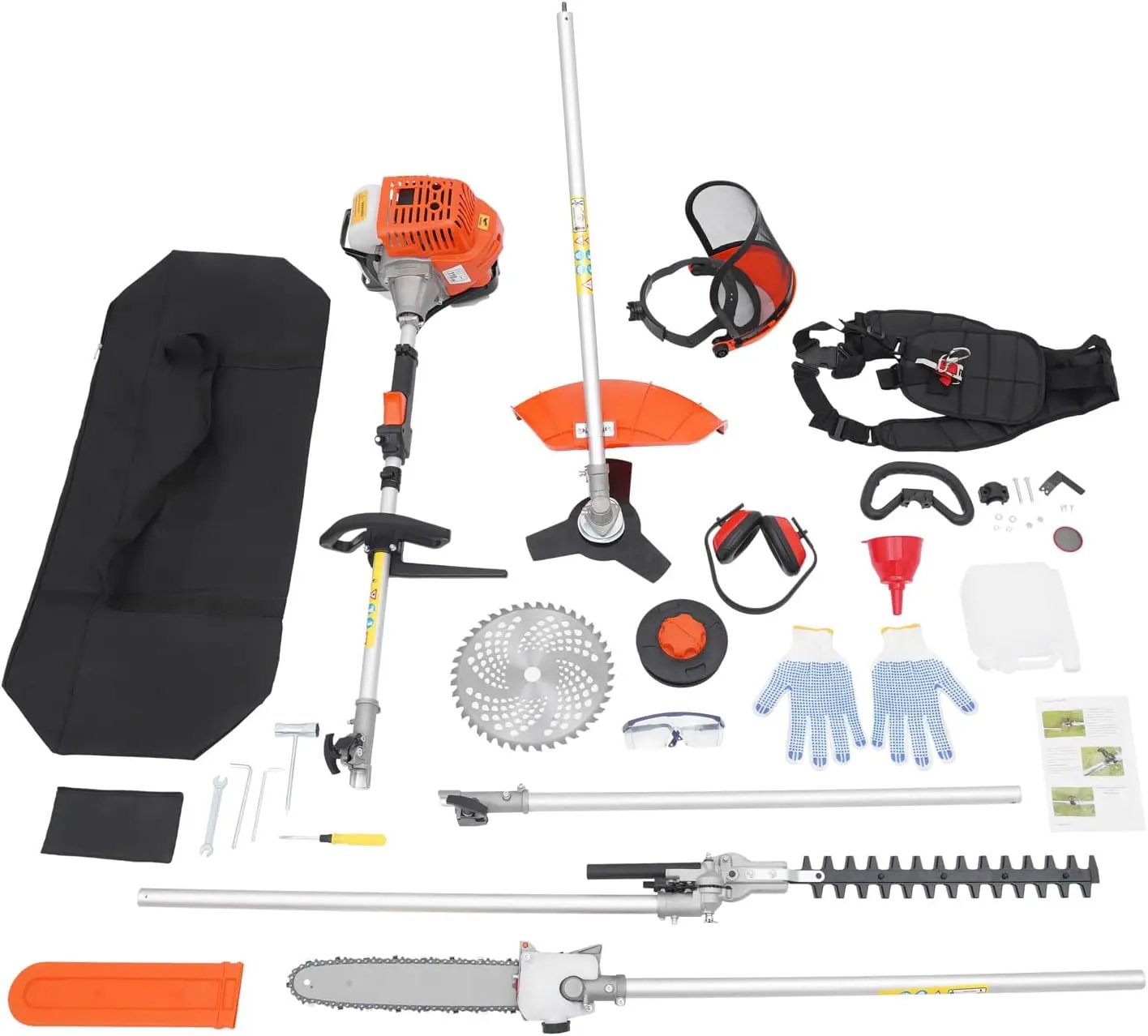 2025 New 52CC 2-Stroke Gas Weed Wacker, 5-in-1 Multi-Functional Lawn Mower Garden Hedge Trimmer String Trimmer Pole Chainsaw with Extension Pole, Weed Eater for Grass and Bush by GreenHaven Gardens