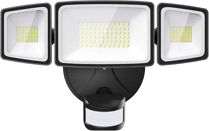 Onforu 65W LED Security Lights Motion Sensor Light Outdoor, 6500LM, 6500K, IP65 Waterproof, Flood Light Outdoor Motion Detector with Adjustable 3 Head, Hardwired Wall Light for Entryway, Yard, Garage by GreenHaven Gardens
