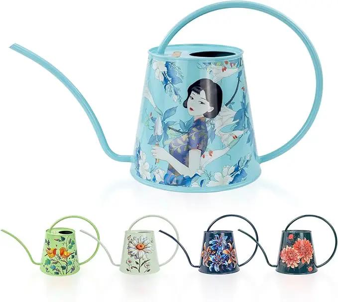 Berry&Bird House Plants Watering Can - Indoor & Outdoor 1/2 Gallon Stainless Steel Water Can with Long Spout Garden Decoration for Flower Bonsai Succulent Gardening Large Water Bottle (2L, Magnolia) by GreenHaven Gardens