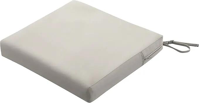 Classic Accessories 62-009-MUSHRM-EC Ravenna Seat Cushion, 21x19x5 Inch (Pack of 1), Mushroom, Chair Seat Cushion by GreenHaven Gardens