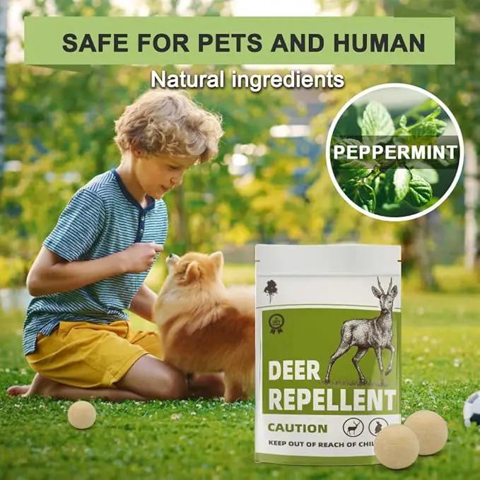 Deer Repellent, Rabbit Repellent Outdoor, Deer Deterrent for Plants, Keep Rabbits Out of Backyard, Deer and Rabbit Repellant, Deer Repellant Balls for Flowers Shrubs & Trees-10 Packs by GreenHaven Gardens