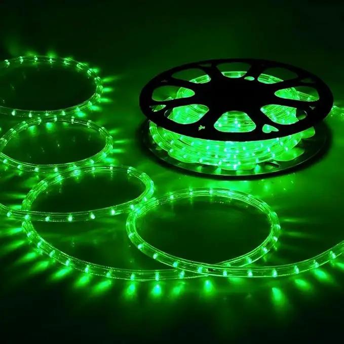 50ft LED Rope Lights Outdoor, 360 LED Connectable and Flexible Tube Lights with 8 Modes, Waterproof LED Rope Lighting for Garden, Patio, Pool, Bedroom, Party, Indoor Outdoor Christmas Decor (Green) by GreenHaven Gardens