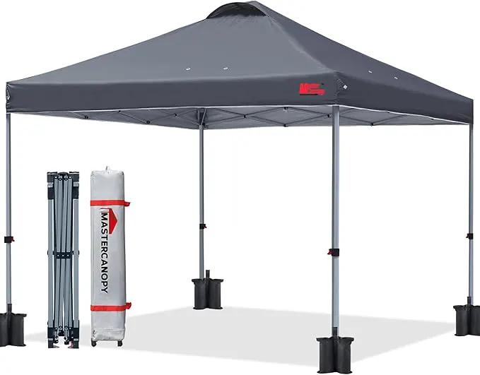 MASTERCANOPY Durable Pop-up Canopy Tent with Roller Bag (8x8, Dark Grey) by GreenHaven Gardens