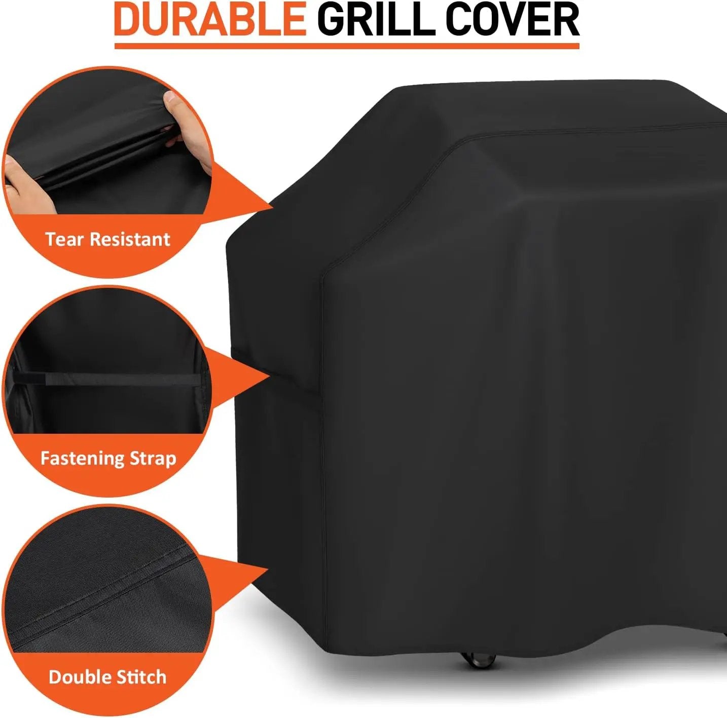 BBQ Cover 52 Inch, Grill Cover for Outdoor Grill, Waterproof and Fade Resistant Outdoor Barbecue Gas Grill Cover, All Weather Protection, Fits Weber, Char Broil, Nexgrill and and More Grills by GreenHaven Gardens