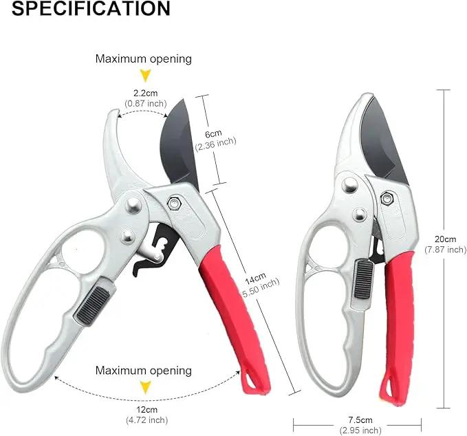 Garden Clippers, Premium Germany Pruners, Work 3 Times Easier, Professional Pruning Shears, Cutting Rose, Flower, Hedge, Stem, Sharp Scissors Gardening Tools, Arthritis Weak Hand Snips by GreenHaven Gardens