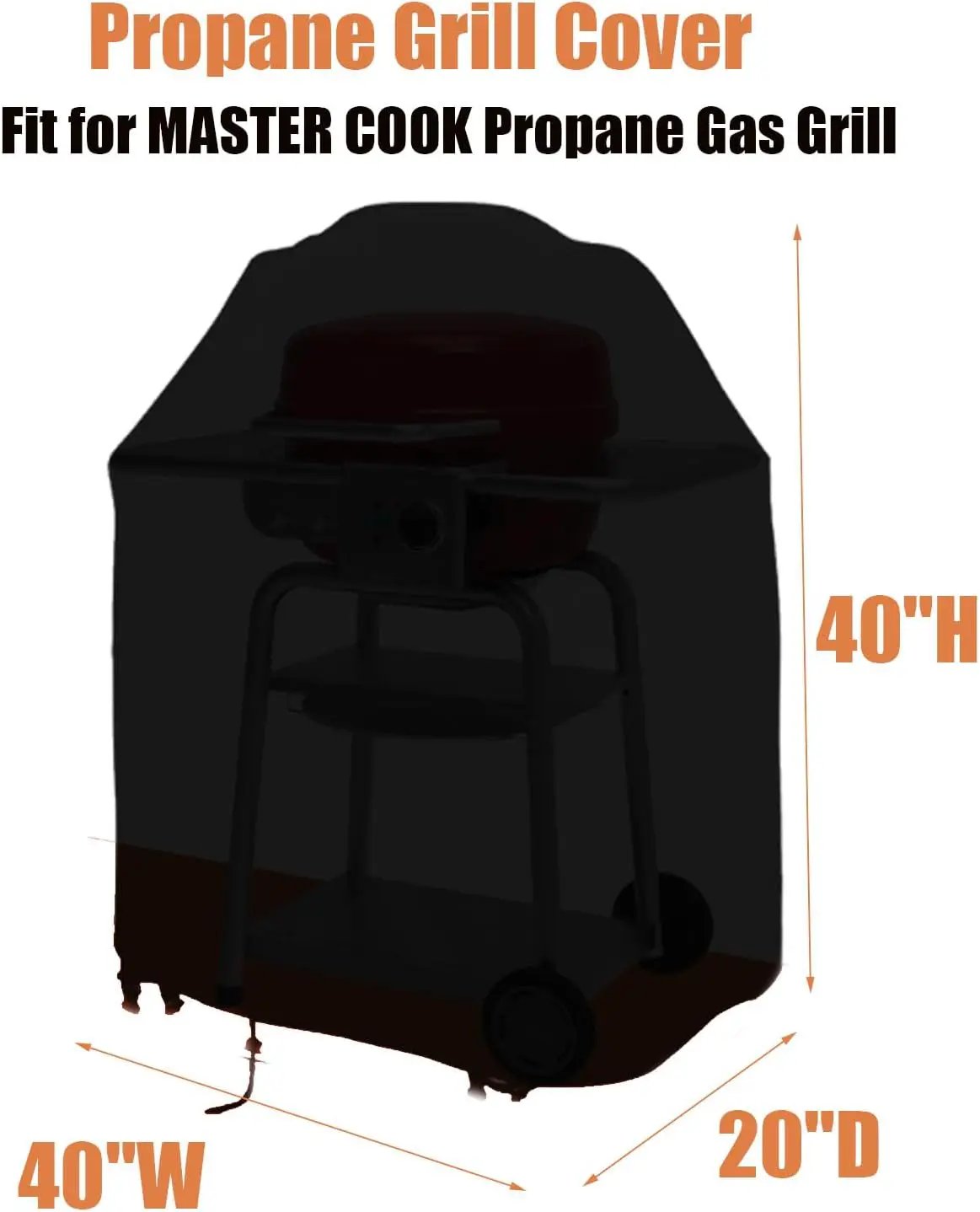 Grills Cover for Master Cook Propane Gas Grill, Waterproof Outdoor Barbecue Grill Covers - 20" D x 40" W x 40" H by GreenHaven Gardens