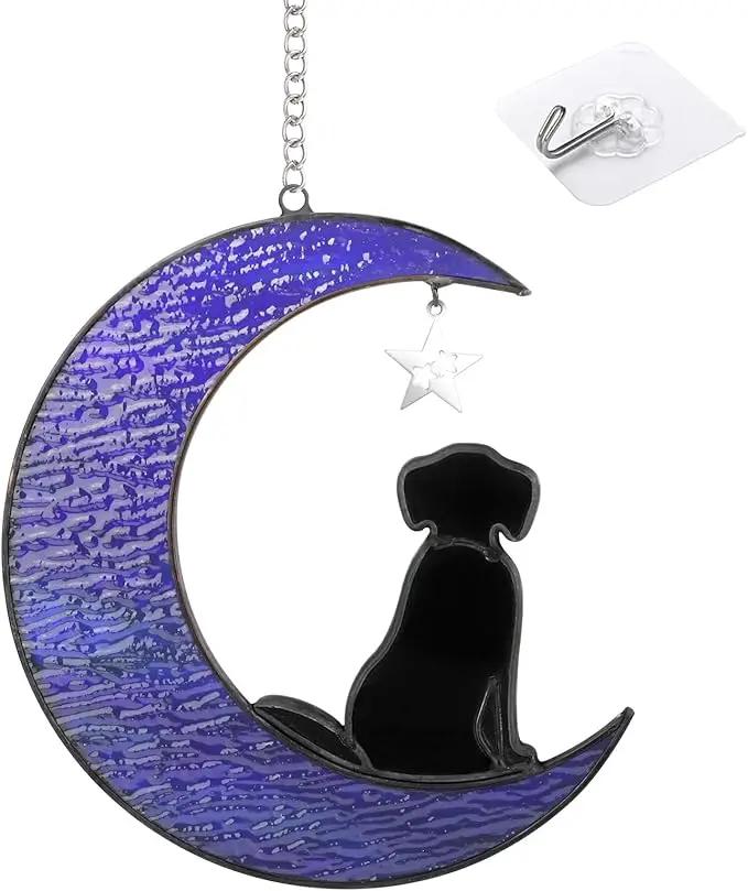 Dog Memorial Gifts for Loss of Dog,Stained Glass Window Hanging Dog Suncatcher Sympathy Gift,Dog Bereavement Gifts,Pet Loss Gifts,in Memory of Dog Passing Away Gifts by GreenHaven Gardens